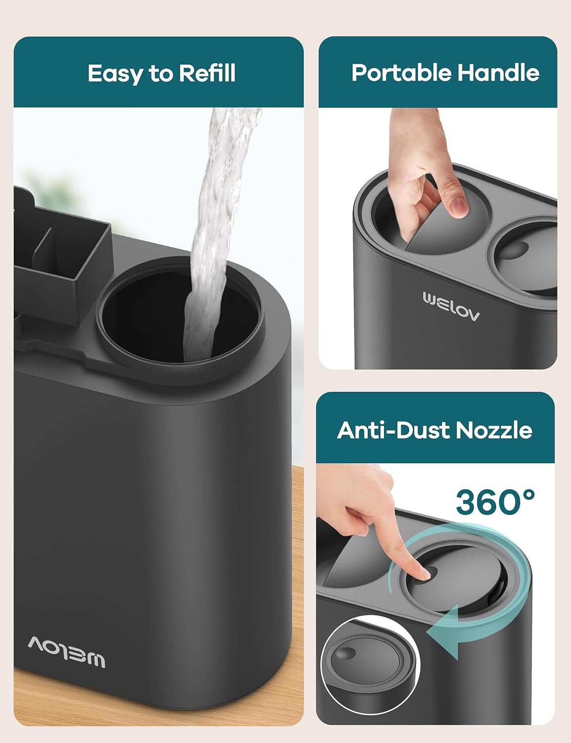 WELOV BoostMist Humidificador de niebla fría para habitación grande, humidificador inteligente para dormitorio, humidificador doméstico de 6 litros