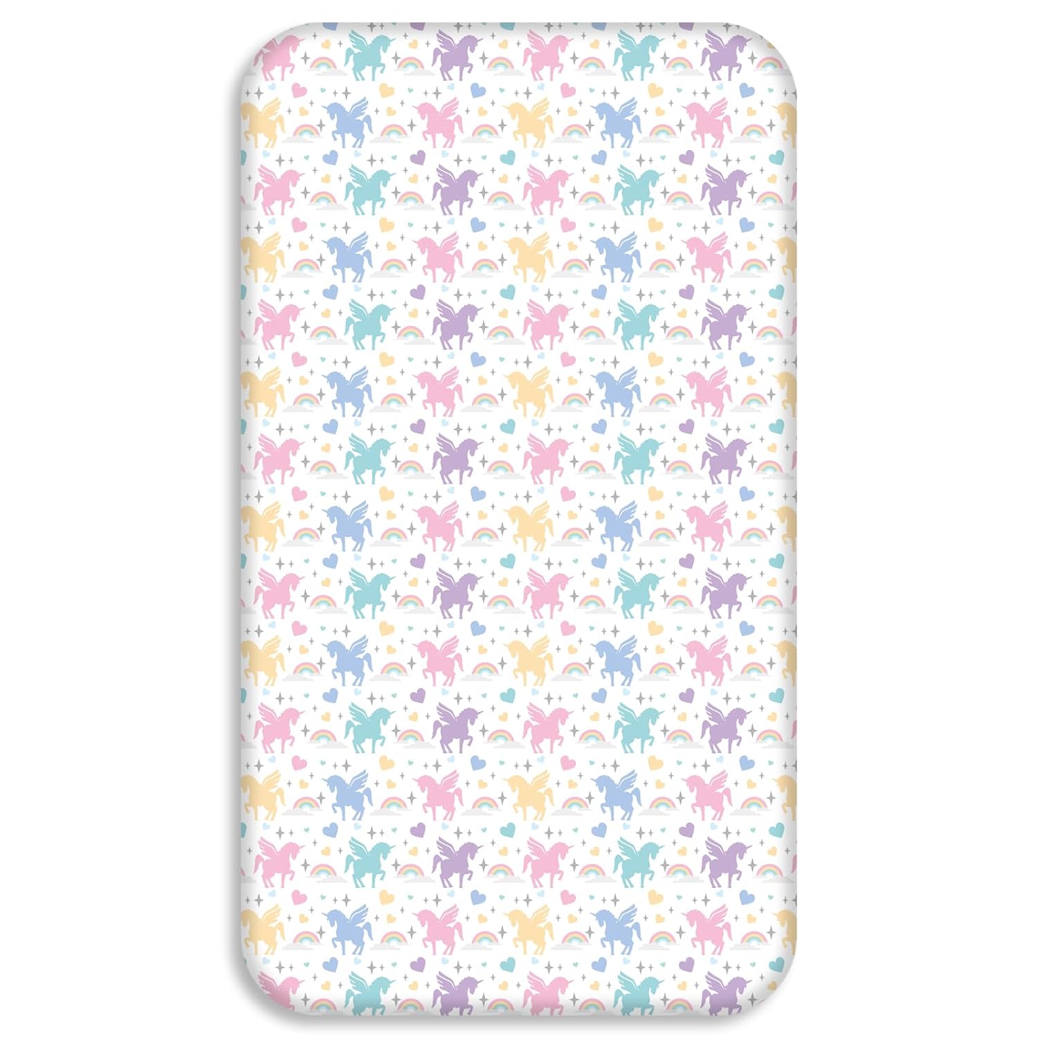 DEEZOMO Funda impermeable para cambiador de pañales para bebés niños y niñas, portátilmini microfibra suave (unicornio blanco)