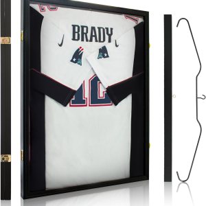 GraceView Estuche de exhibición con marco de jersey, caja grande de sombra de jersey de fútbol con 98% de protección UV, acrílico para baloncesto y GraceView Estuche de exhibición con marco de jersey, caja grande de sombra de jersey de fútbol con 98% de protección UV, acrílico para baloncesto y