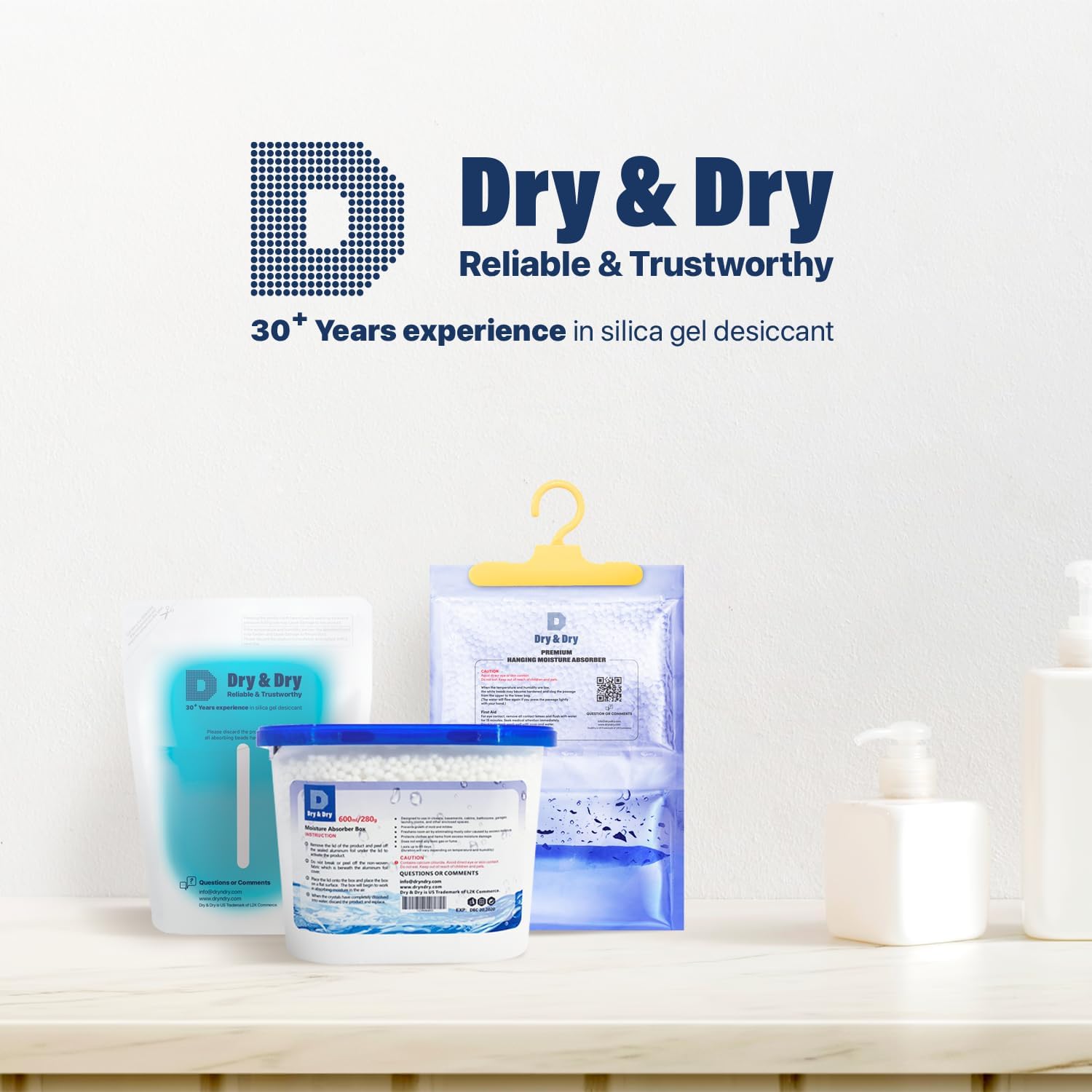 Dry & Dry Cuentas de repuesto absorbentes de humedad (15 libras)  Deshumidificadores para deshumidificador del hogar para deshumidificadores de