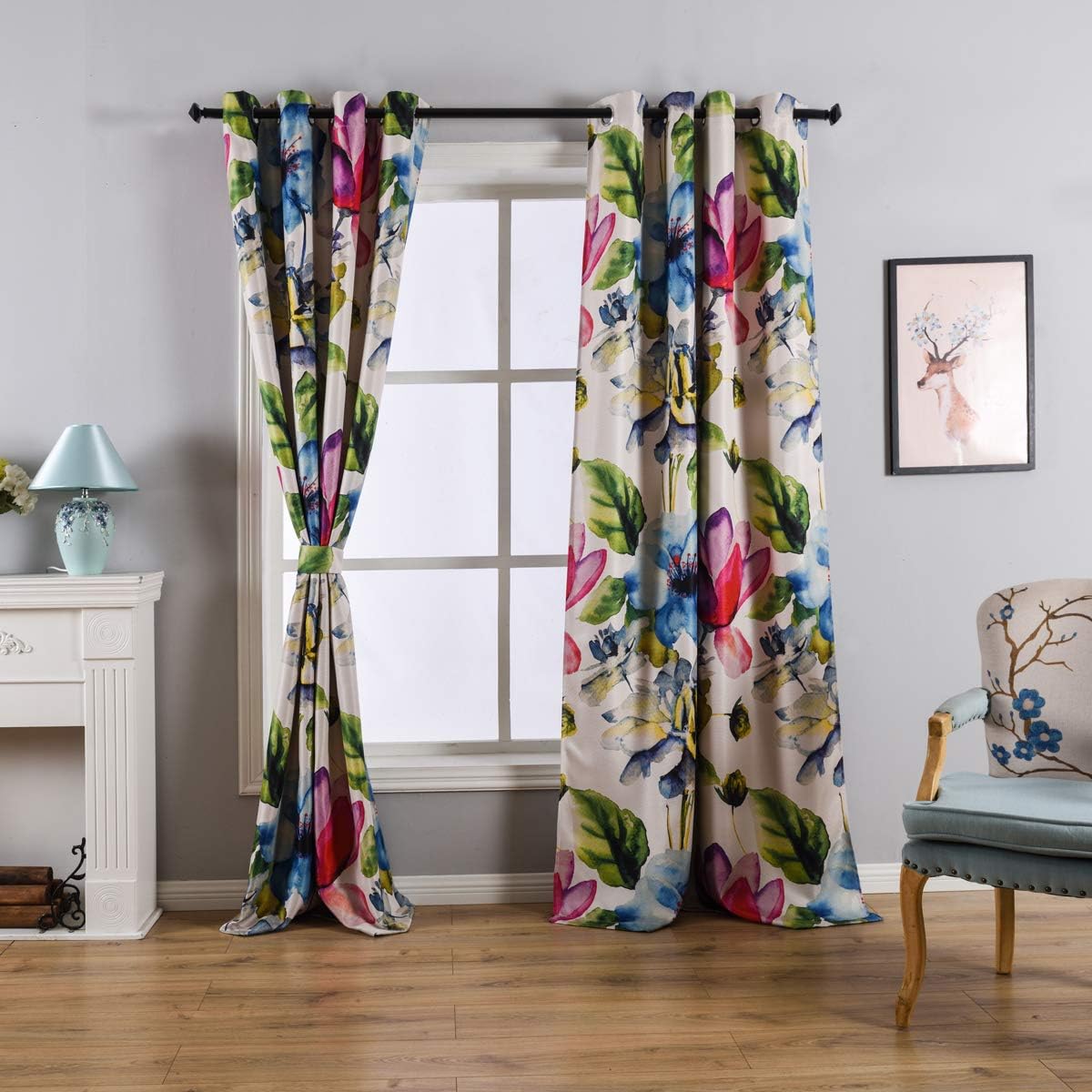Taisier Home – Cortinas estampadas para sala de estar, impresión digital con diseño de moda, cortinas con ojales en la parte superior, perfectas