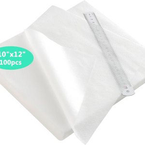 Craftido 12 x 10 pulgadas, 100 hojas invisibles de malla estabilizadora para aros de 5 x 7 pulgadas, peso ligero de 1.8 onzas para bordado a máquina Craftido 12 x 10 pulgadas, 100 hojas invisibles de malla estabilizadora para aros de 5 x 7 pulgadas, peso ligero de 1.8 onzas para bordado a máquina