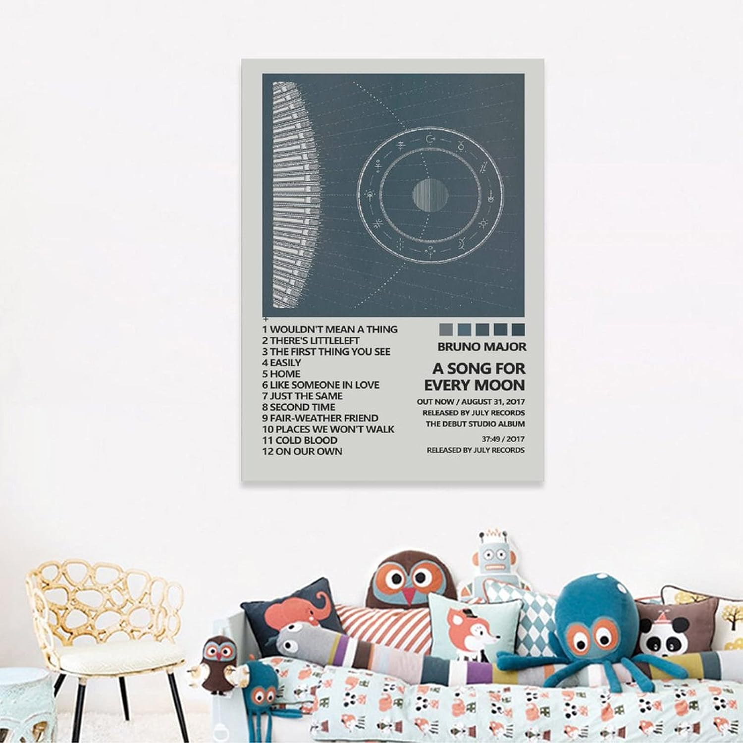 LANGYA Bruno Major – Póster de una canción para cada luna, arte de pared, estética, arte de pared, pintura para decoración de sala de estar,