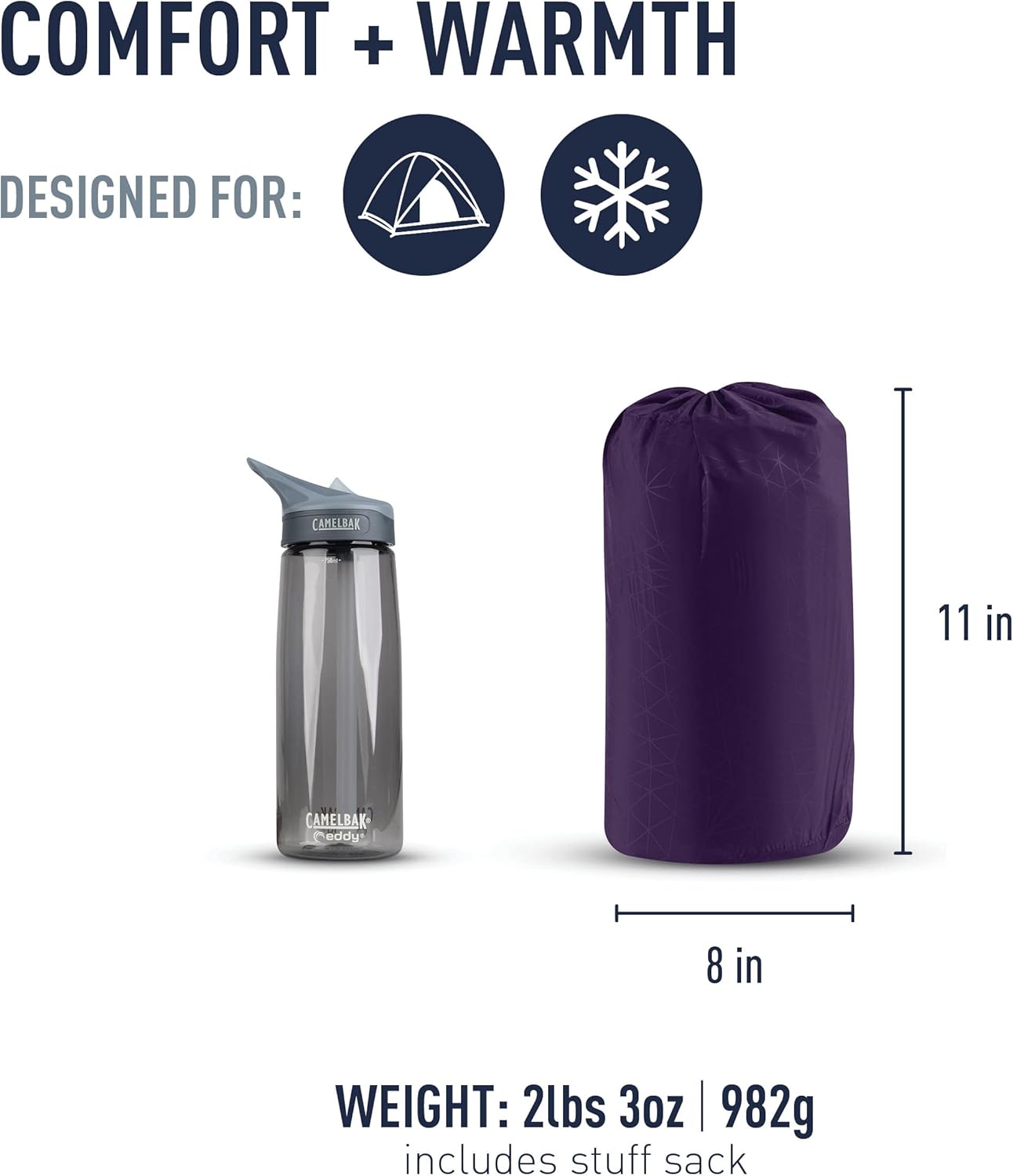 Sea to Summit Comfort Plus Almohadilla de dormir de espuma autoinflable para acampar