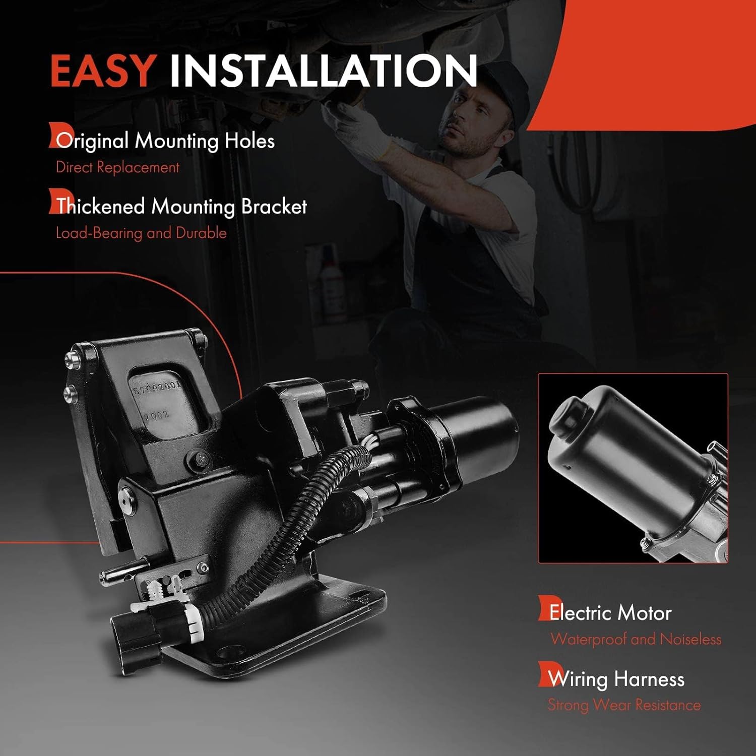 A-Premium Conjunto de motor de estribo eléctrico con soporte compatible con Ford Expedition y Lincoln Navigator 2007-2017, solo distancia entre ejes