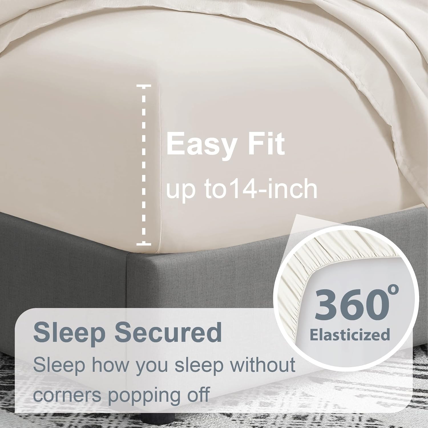 Swift Home Juego de sábanas de microfibra Cal King de 6 piezas (incluye 2 fundas de almohada), cepillado ultrasuave, extremadamente duradero, fácil