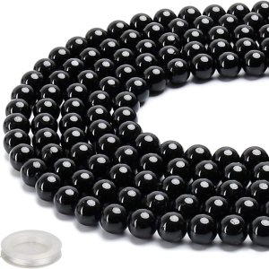 60 piedras preciosas curativas naturales de 0.236 pulgadas, piedra energética de turmalina negra, cuentas redondas sueltas, cuentas de cristal 60 piedras preciosas curativas naturales de 0.236 pulgadas, piedra energética de turmalina negra, cuentas redondas sueltas, cuentas de cristal