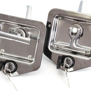 Red Hound Auto 2 manijas plegables en T de un solo punto de cierre ciegos pernos ciegos Cilindro Junta Llaves Camper RV Red Hound Auto 2 manijas plegables en T de un solo punto de cierre ciegos pernos ciegos Cilindro Junta Llaves Camper RV