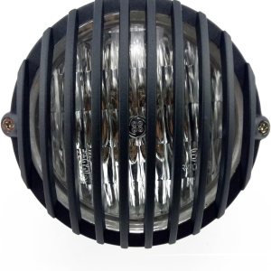 5″ motocicleta faro parrilla prisión Chopper Bobber cabeza lámpara (negro) 5″ motocicleta faro parrilla prisión Chopper Bobber cabeza lámpara (negro)