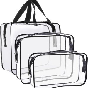 Bolsa de aseo transparente, tamaño de cuarto de galón, bolsa de cosméticos de maquillaje, bolsa de cosméticos de PVC, bolsa de cosméticos para Bolsa de aseo transparente, tamaño de cuarto de galón, bolsa de cosméticos de maquillaje, bolsa de cosméticos de PVC, bolsa de cosméticos para