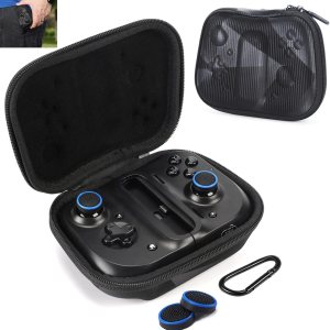 Funda delgada para Razer Kishi  Gamevice con control móvil de juegos con palancas de pulgar y mosquetón (tecnológico-negro) Funda delgada para Razer Kishi  Gamevice con control móvil de juegos con palancas de pulgar y mosquetón (tecnológico-negro)