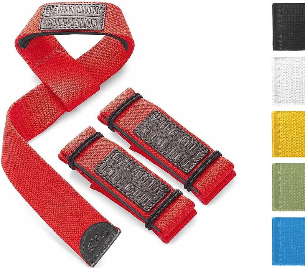 WARM BODY COLD MIND Lasso – Muñequeras de levantamiento para entrenamiento cruzado, clasificadas en 770 libras, vendas de mano para levantamiento de