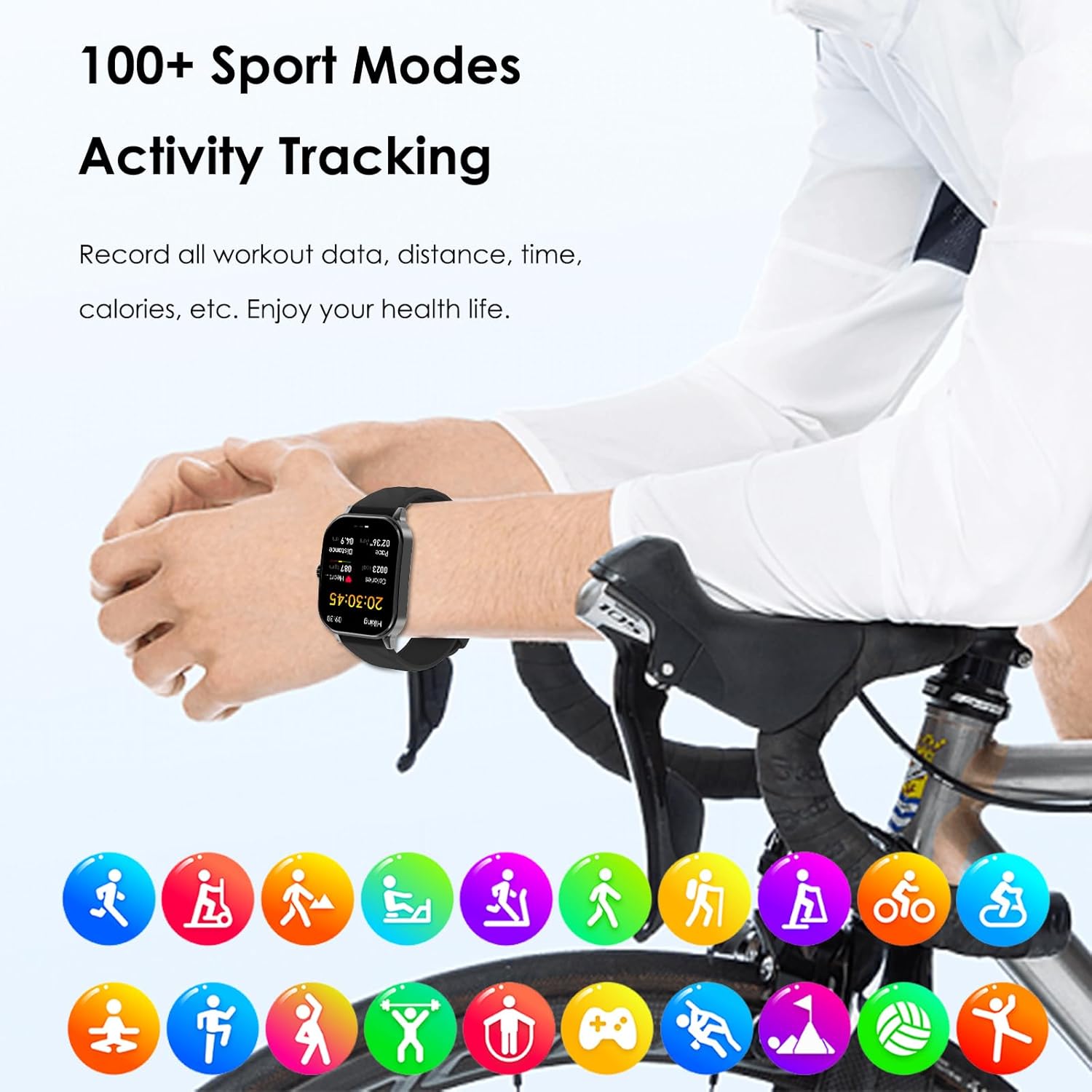 YYKY Relojes inteligentes para hombres y mujeres con llamada Bluetooth, rastreador de actividad física con frecuencia cardíaca, monitor de sueño,