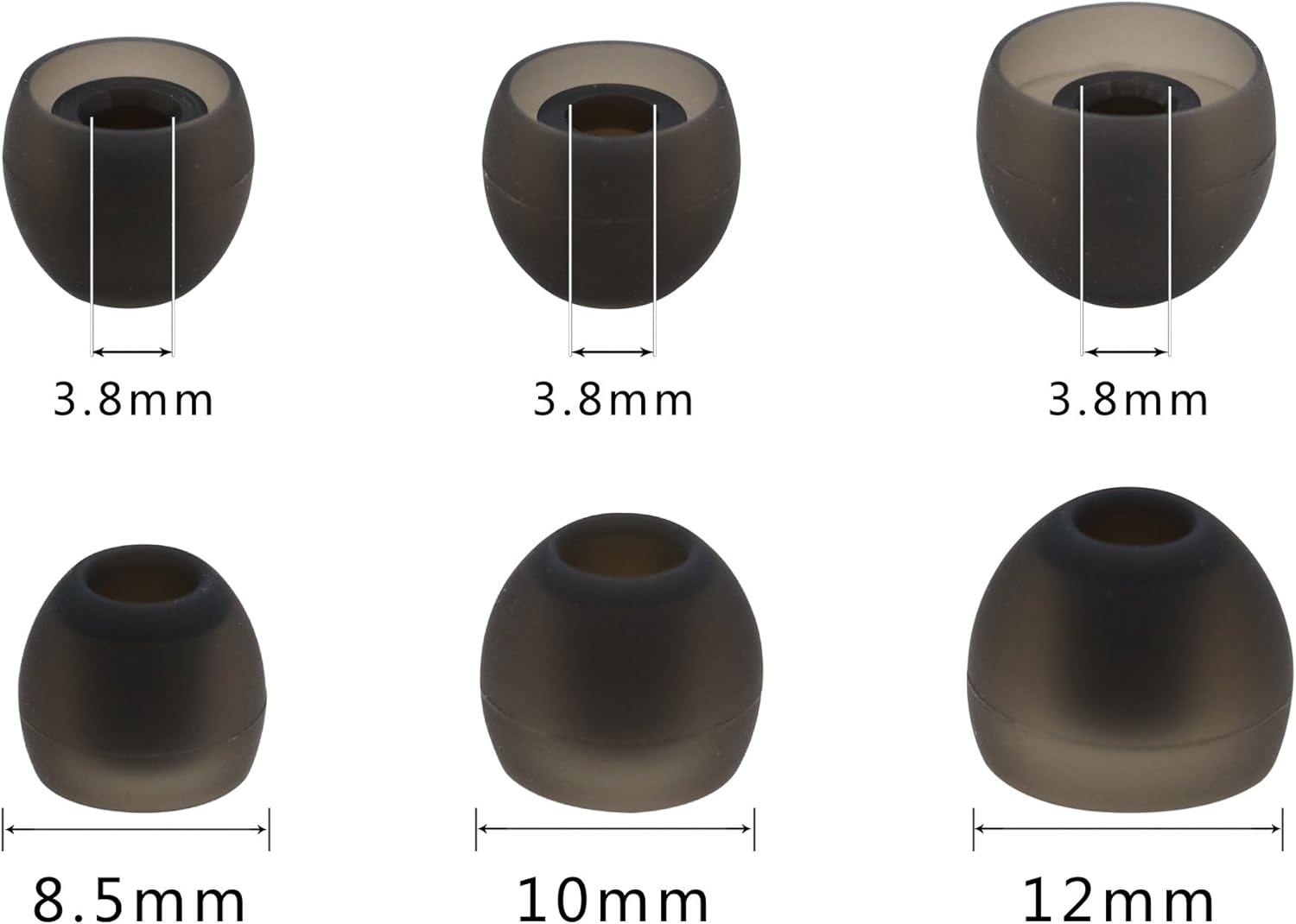 Auriculares intrauditivos LevelU Pro (6 pares) (gris oscuro)