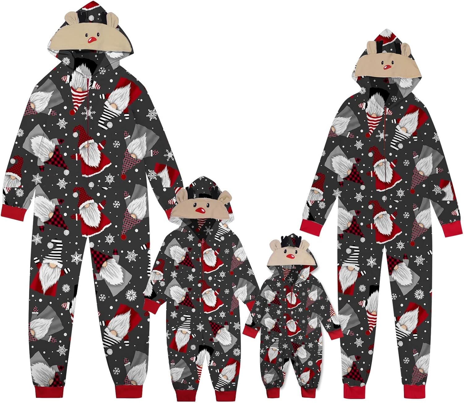 JEGULV Pijamas de Navidad para la familia 2024, divertidos y lindos pijamas de Navidad para parejas, hombres y mujeres, trajes de dormir
