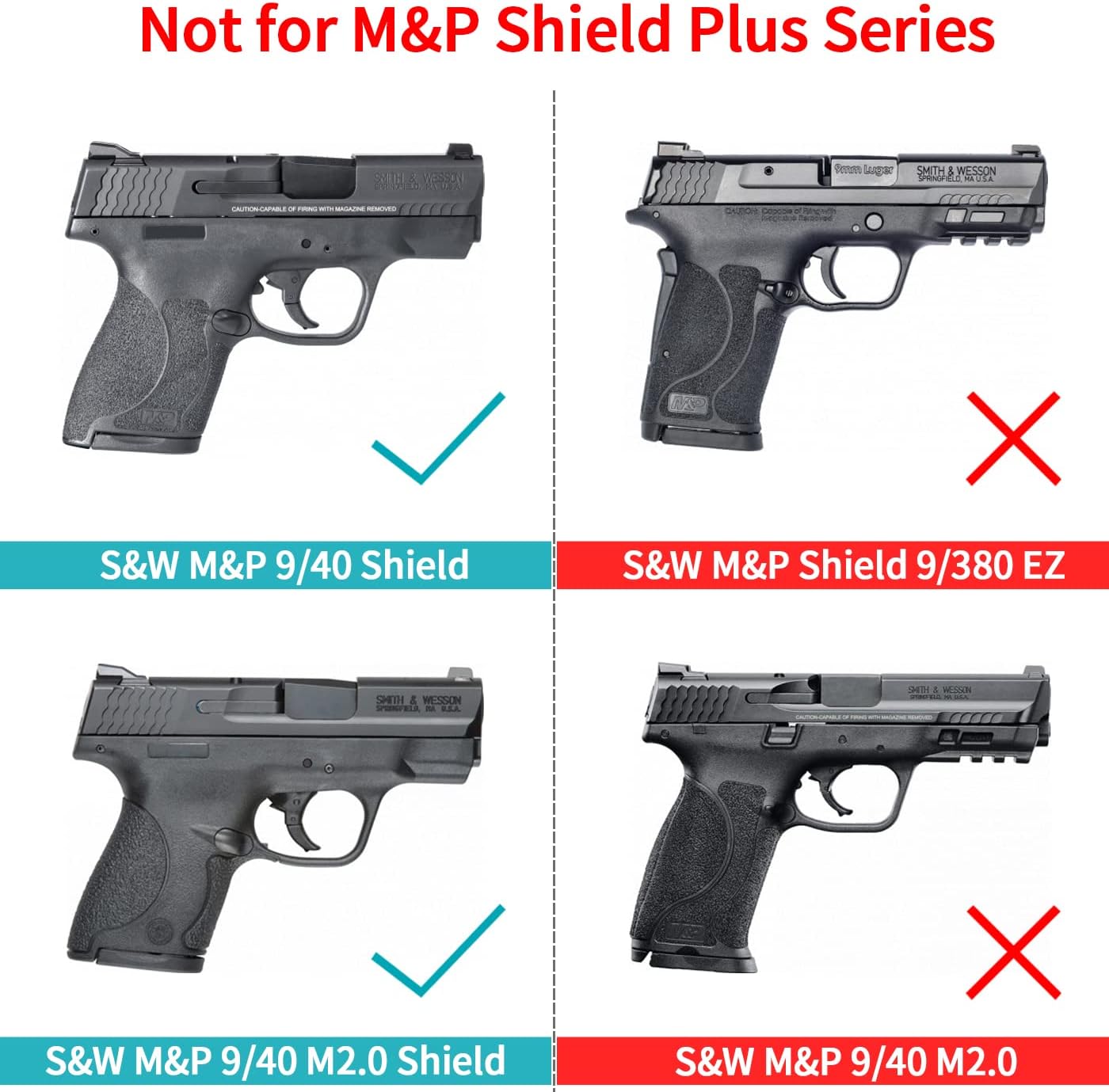 Funda M&P Shield de 0.354 in, funda OWB para mano derecha Smith & Wesson M&P Shield de 0.354 in.40M2.0-3.1 pulgadas. Funda de paleta para cintura
