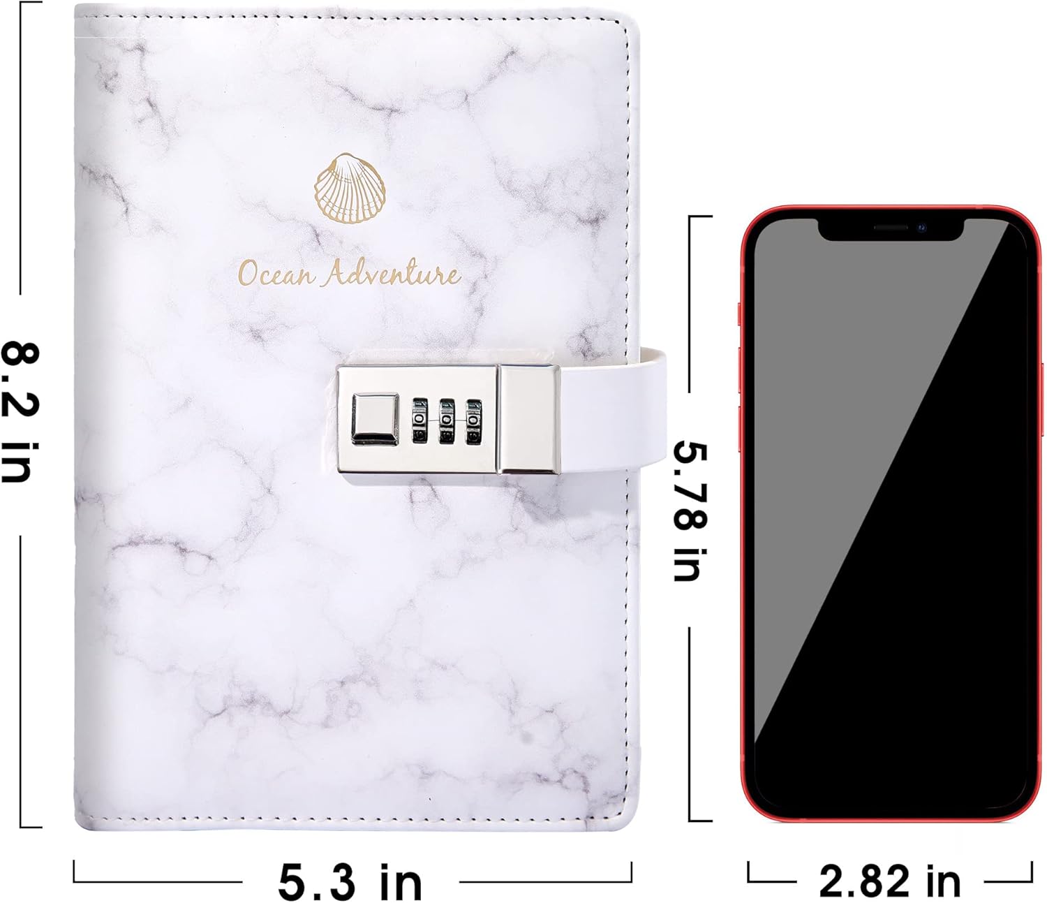 Diario con candado para mujer, diario con cerradura personal recargable, diario con bloqueo de cuero, cuaderno de escritura B6 para niñas, diario