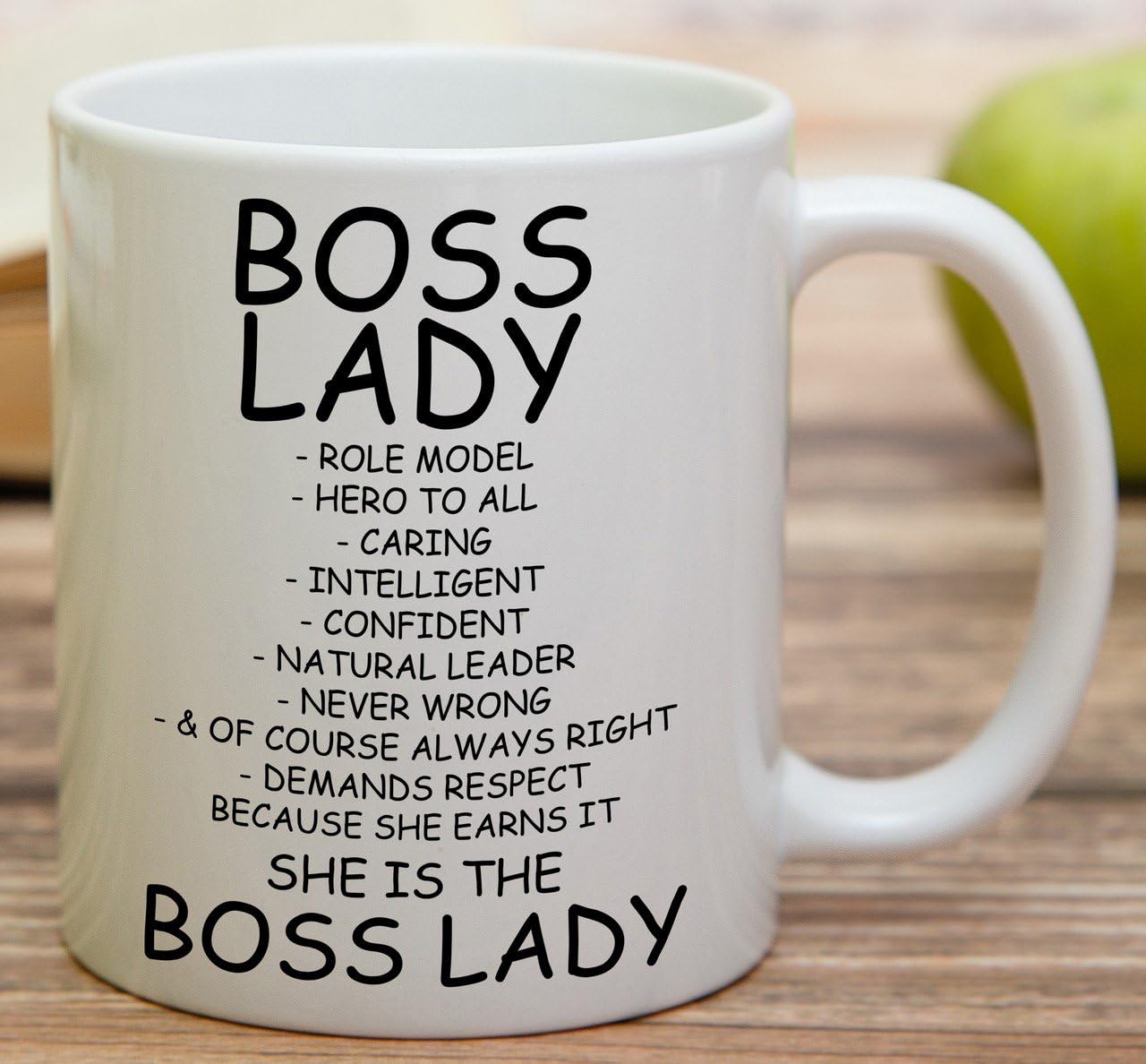 Retreez Taza divertida  Jefa Lady modelo a seguir Descripción del cuidado de las tazas de café de cerámica de 11 onzas  Divertido, sarcasmo,