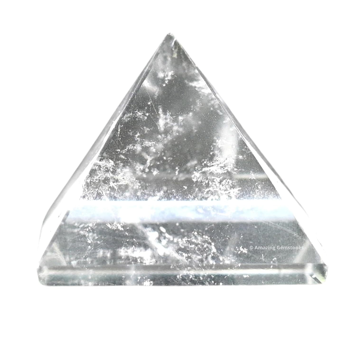 Clear Quartz Pyramid Crystal Healing Stones – 1″ Great Pyramid Figurine of Natural Stone Pyramid for Meditation, Reiki, Chakra Balancing and Crystal