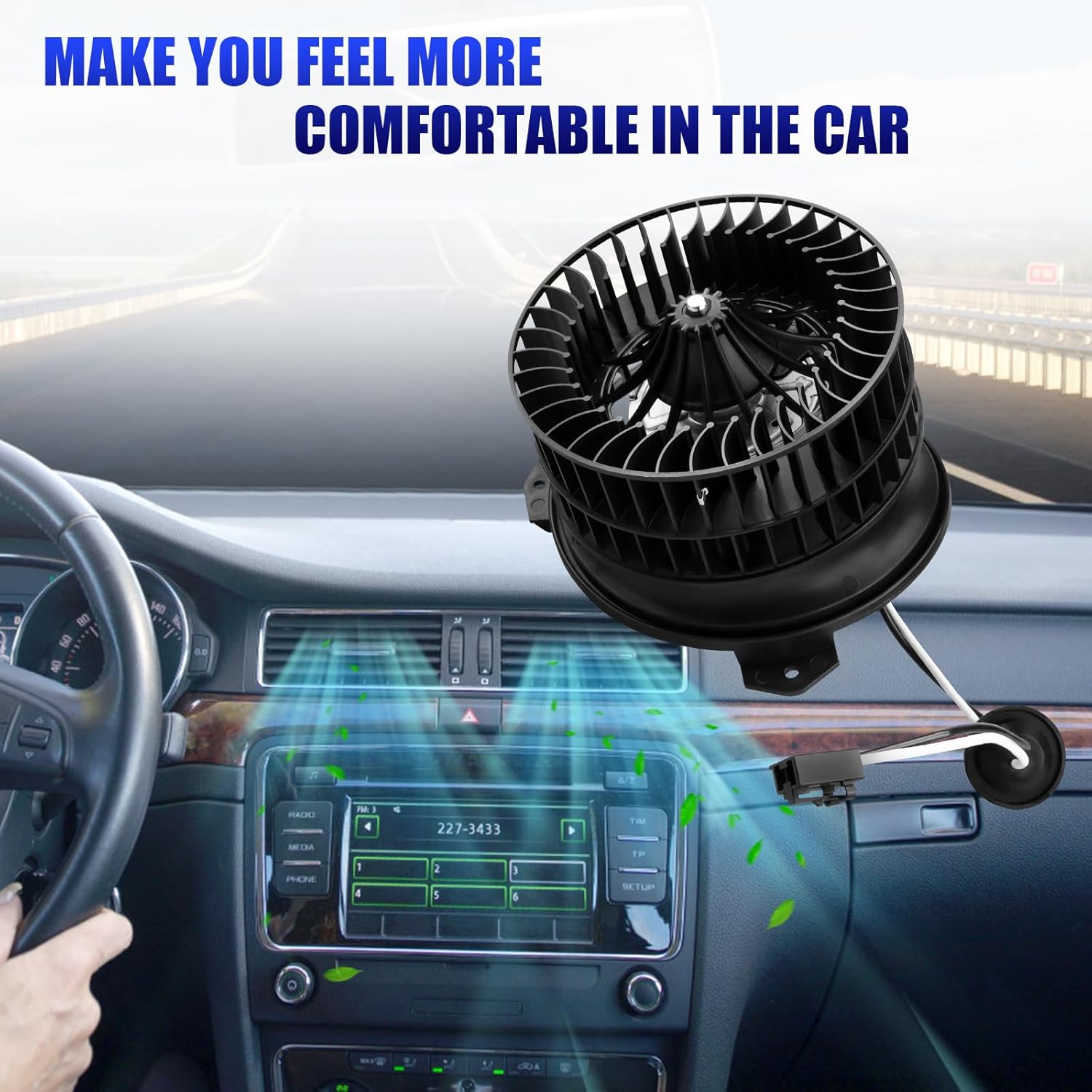 Motor de soplador de CA delantero con ventilador para Dodge Caravan Grand Caravan Chrysler Town and Country Voyager Pacifica 2001 2002 2003 2004