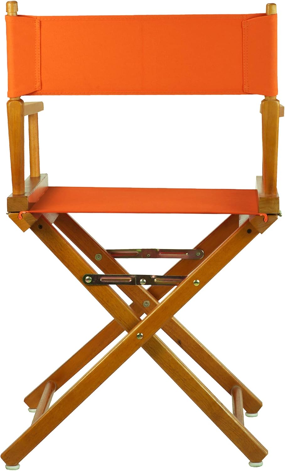 Casual Home – Silla de director de 18.0in, marco de roble miel con lienzo color mandarina