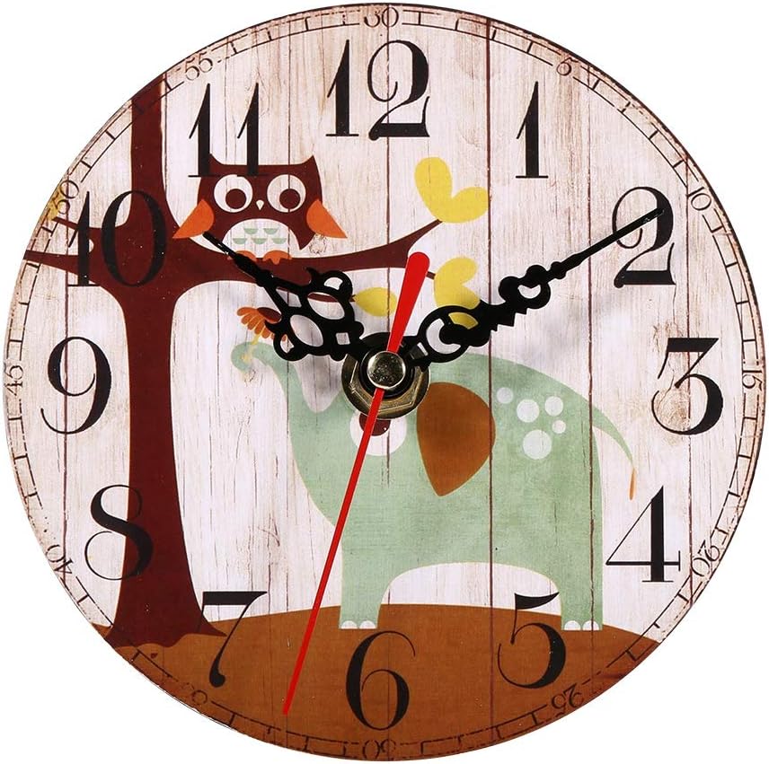 Reloj colgante de madera, reloj de pared de madera ligero, práctico para decoración del hogar, decoración de cocina (#1)