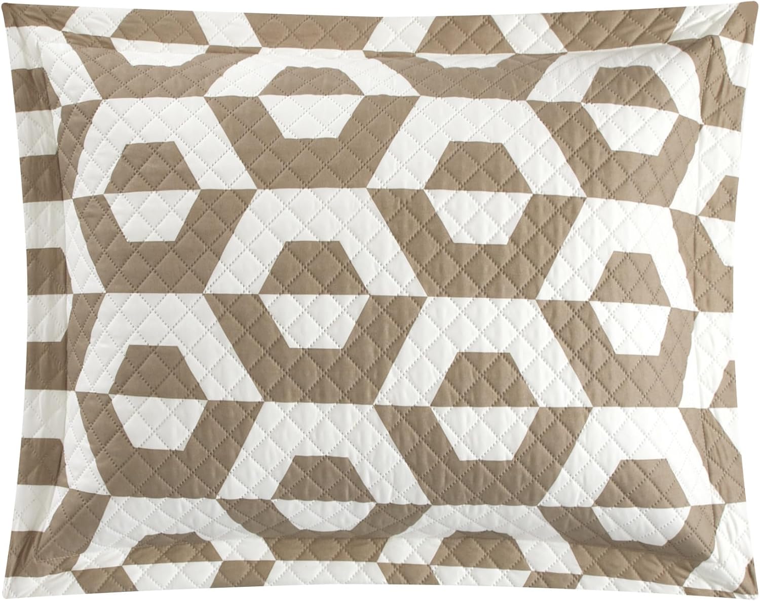 Chic Home Arthur – Juego de edredón de 3 piezas con diseño geométrico contemporáneo con estampado hexagonal, fundas de almohada incluidas, tamaño