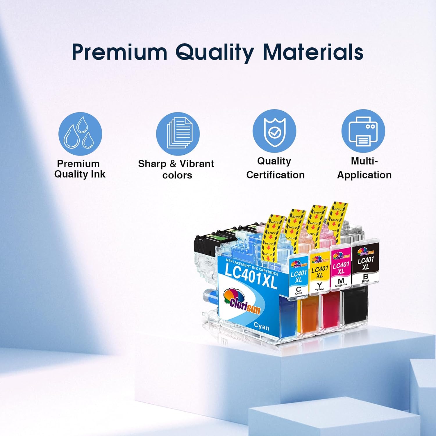LC401XL – Cartuchos de tinta para impresora Brother LC401 LC401XL, funcionan con cartuchos de tinta Brother MFCJ1010DW MFC-J1010DW MFC-J1170DW