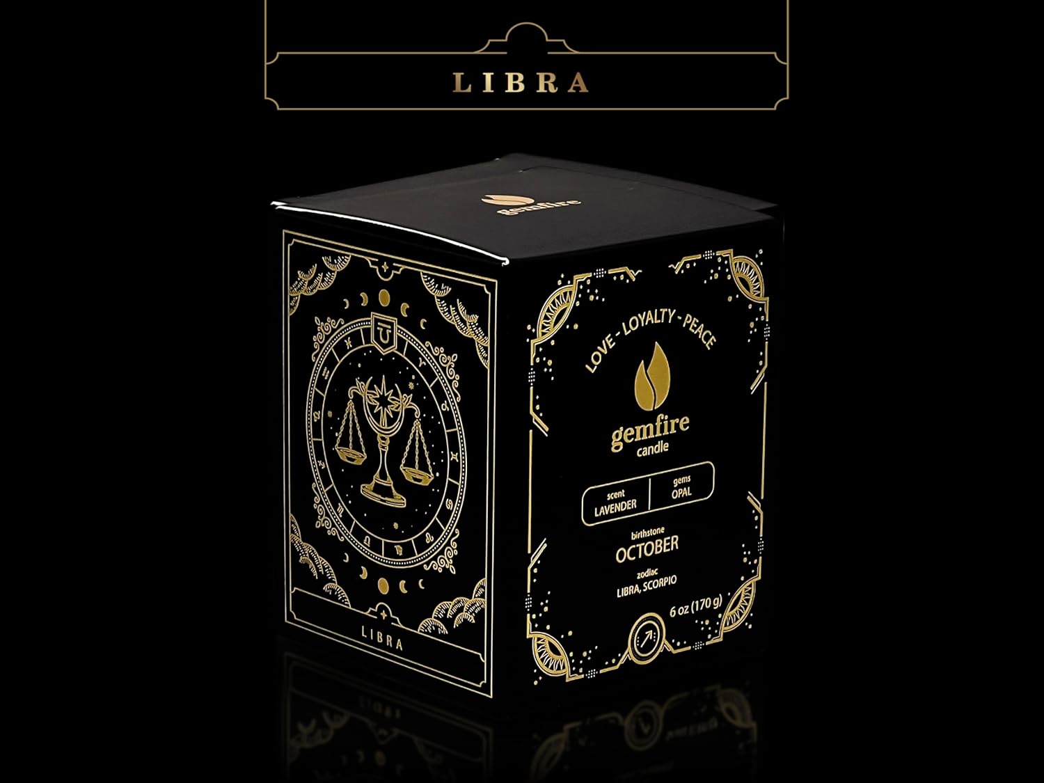 Vela de cristal perfumada orgánica, piedra preciosa de ópalo, regalo de piedra natal de octubre, signo del zodiaco Libra y Escorpio, cera de soja
