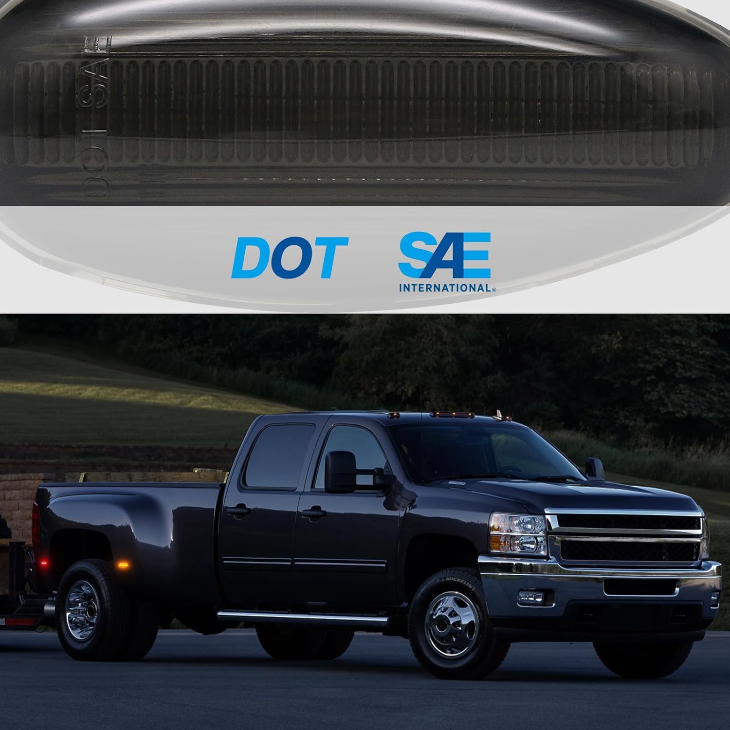 AUYICH Luces LED de posición laterales compatibles con Silverado Sierra 2500HD 3500HD 1999-2014 de repuesto, luces indicadoras traseras rojas