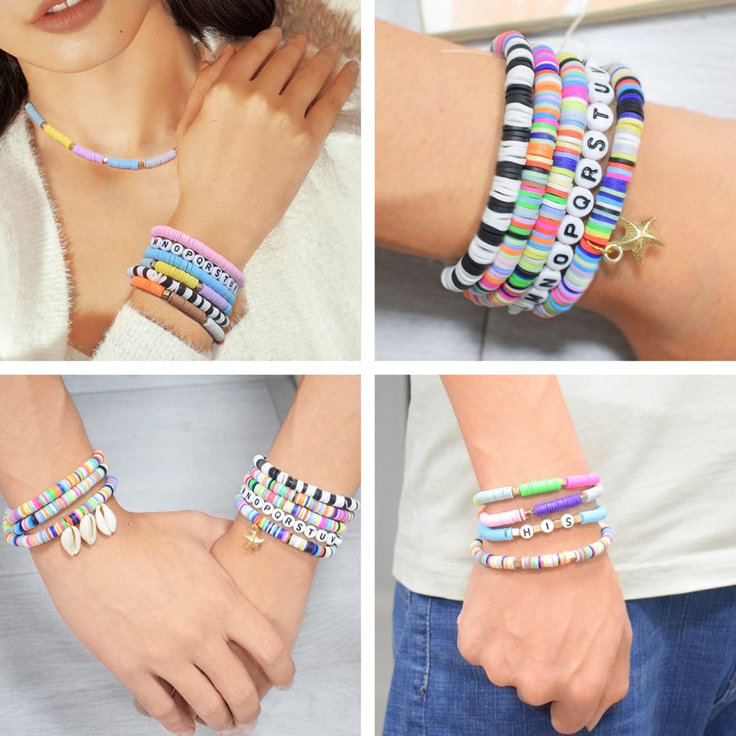 100 cuentas de letras H de 1564 x 0.236 pulgadas de acrílico blanco redondo del alfabeto para hacer joyas, pulseras, collares (letra H-100 unidades)