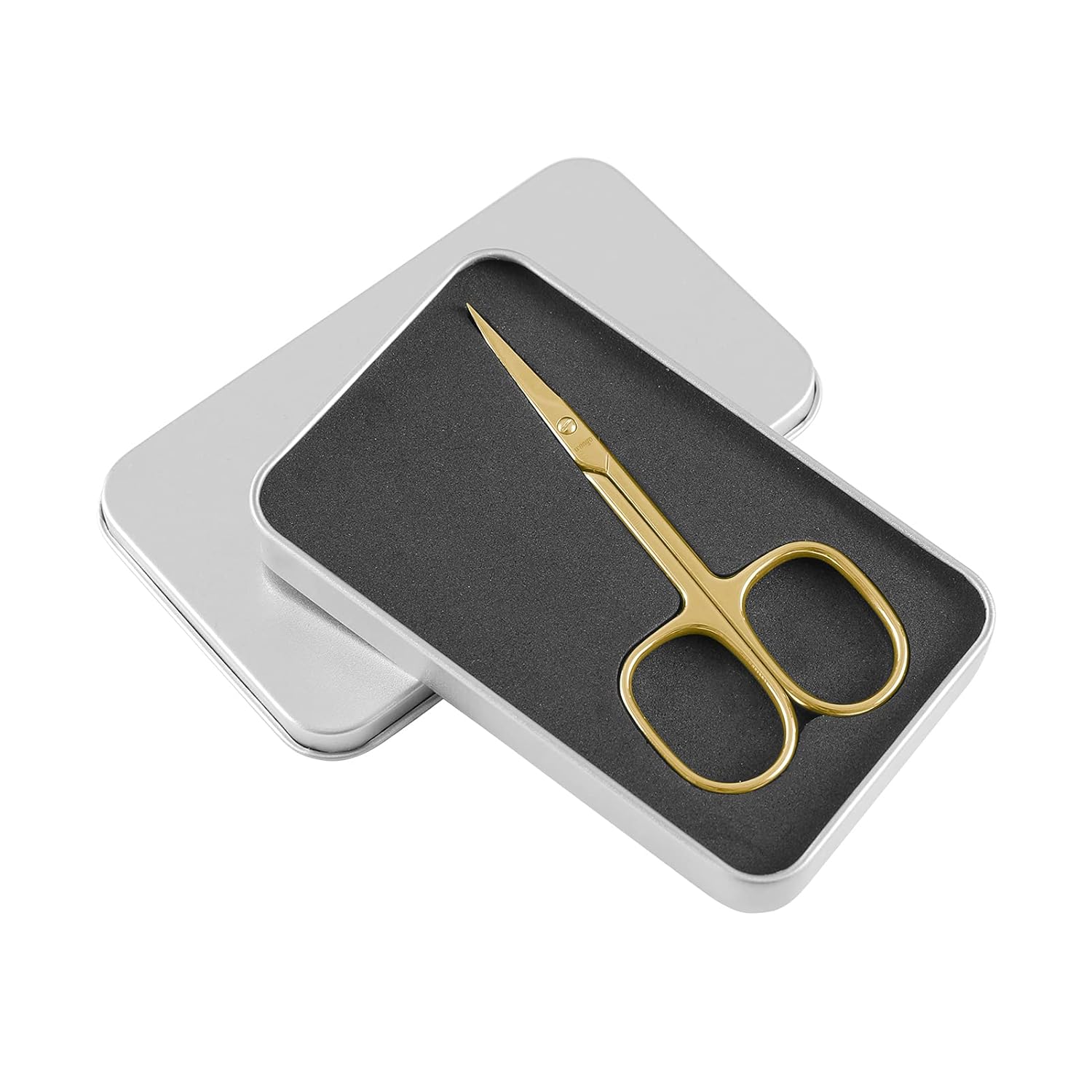 LIVINGO Tijeras para cutículas de acero inoxidable, hoja curvada afilada de alta calidad, multiusos, cejas afiladas para cutículas, manicura,