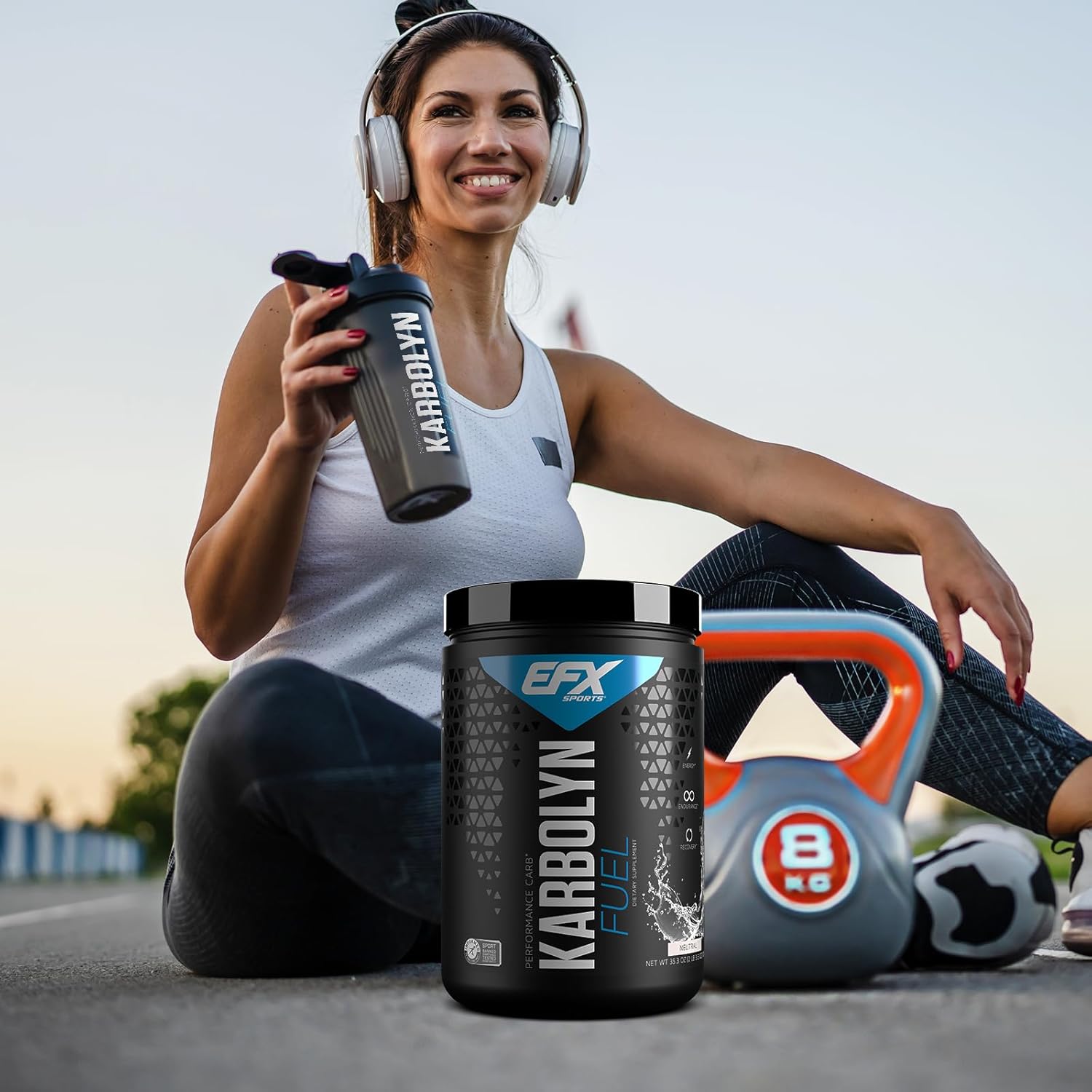 EFX Sports Karbolyn Fuel  Polvo de carbohidratos de absorción rápida  Carga de carbohidratos, energía sostenida, recuperación rápida  Sin