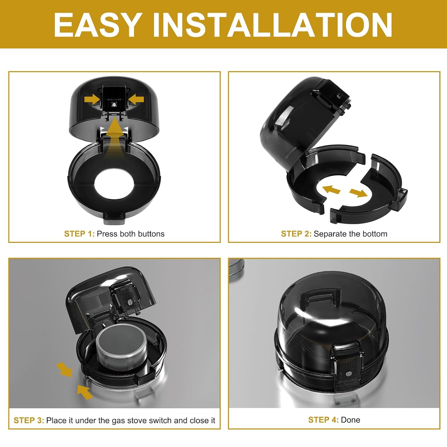 Paquete de 5 fundas para pomos de estufa para seguridad infantil, fundas para pomos de estufa de gas de tamaño universal con adhesivo, resistentes