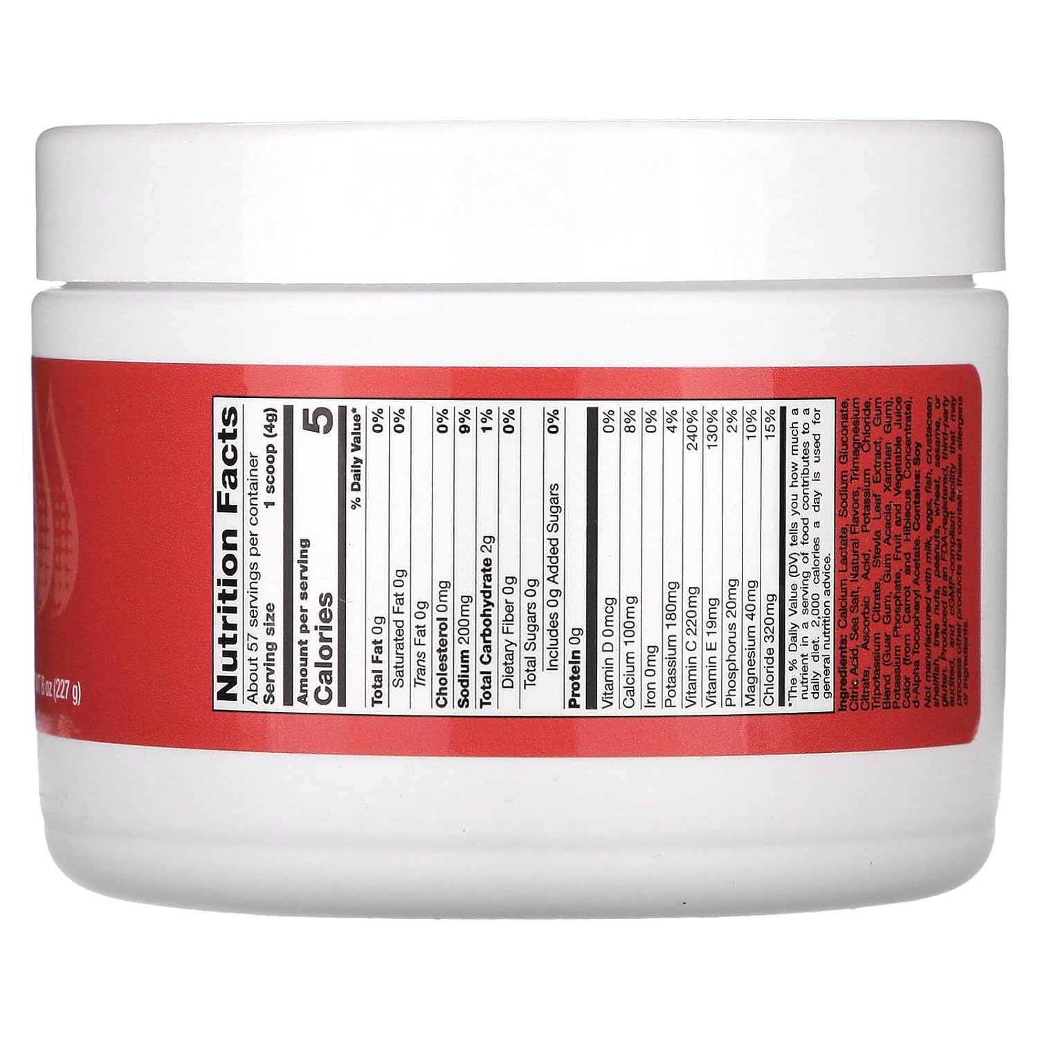 California Gold Nutrition BEBIDAS, HydrationUP, Electrolitos, Ponche de frutas, 8 oz (227 g)