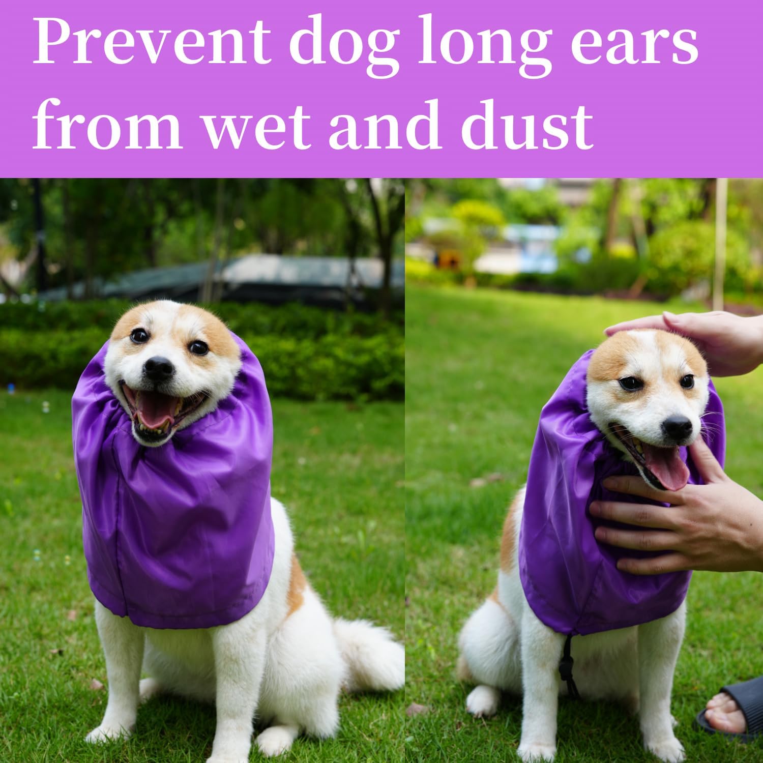 2 gorros de ducha para perros, impermeables, con correa ajustable, protección para las orejas de los perros de baño, envoltura de orejas para