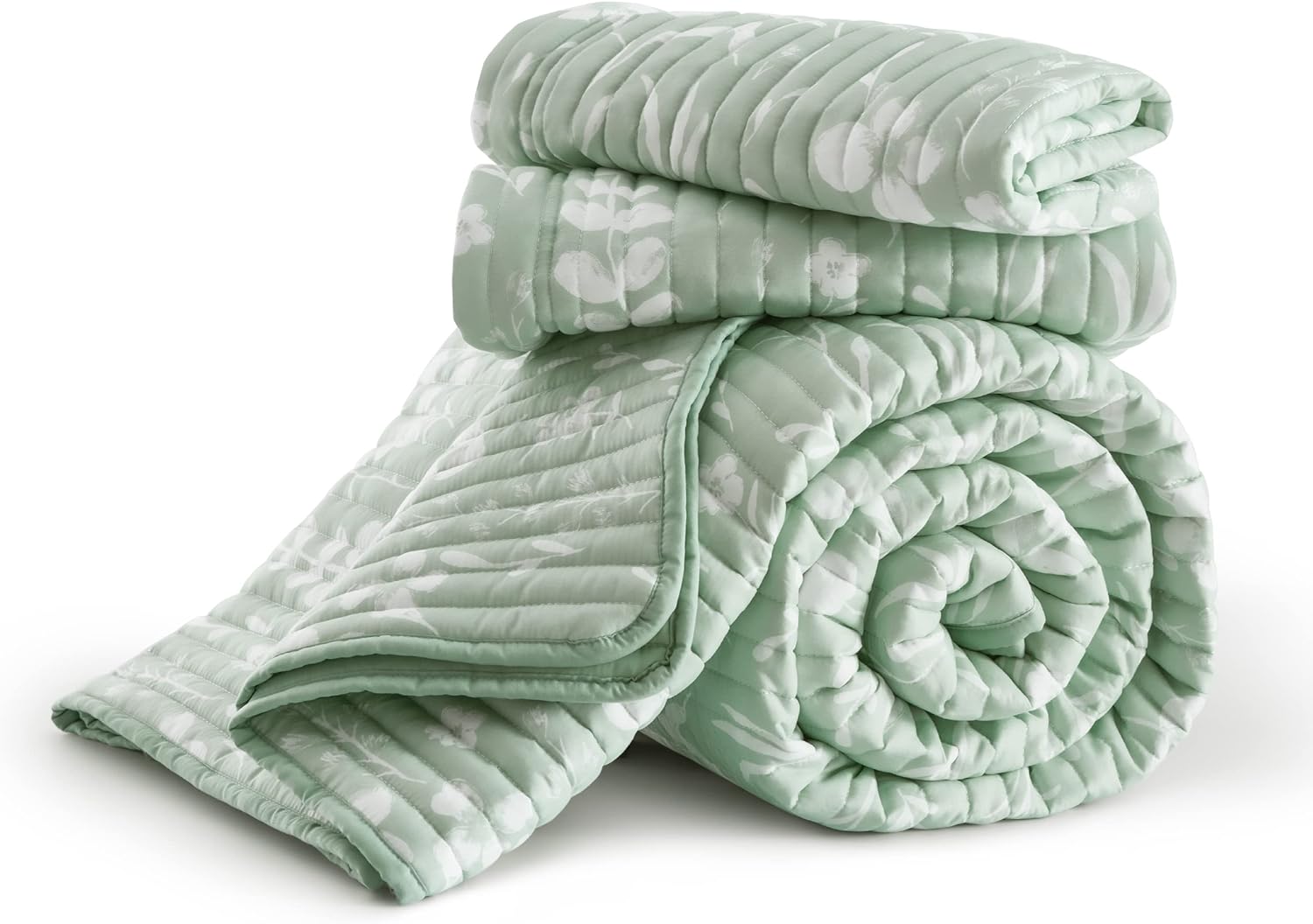 Bedsure – Juego de colcha floral, ropa de cama botánica reversible, 3 piezas, ligera, microfibra suave, con 2 fundas de almohada, para todas las