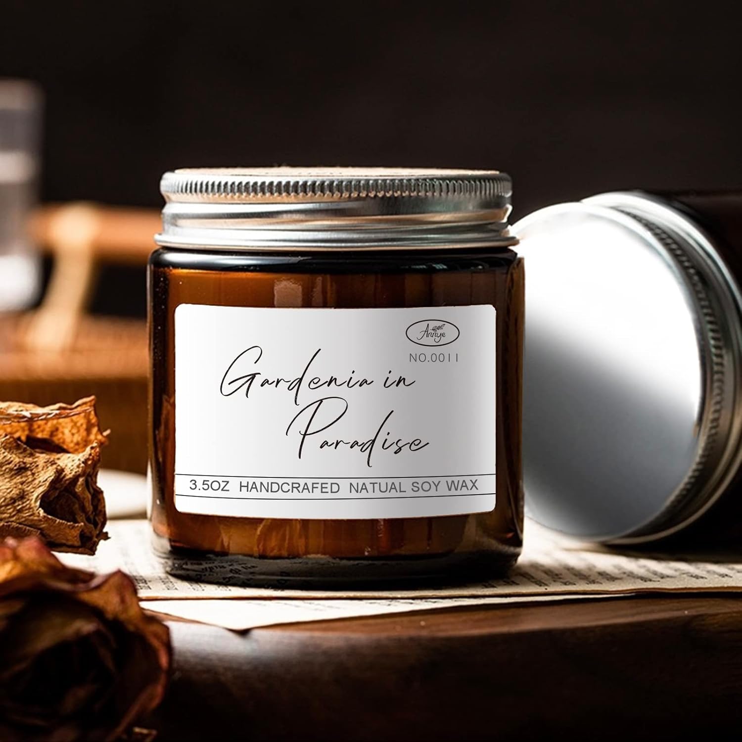 Velas perfumadas “Gardenia in Paradise”, vela de soja natural para el hogar, vela en tarro vertida a mano, regalos para