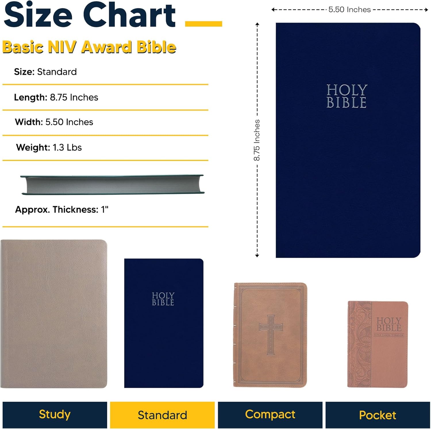 Biblia NIV personalizada Nueva versión internacional Biblia de piel sintética Biblia económica con nombre personalizado hasta 3 filas de texto con
