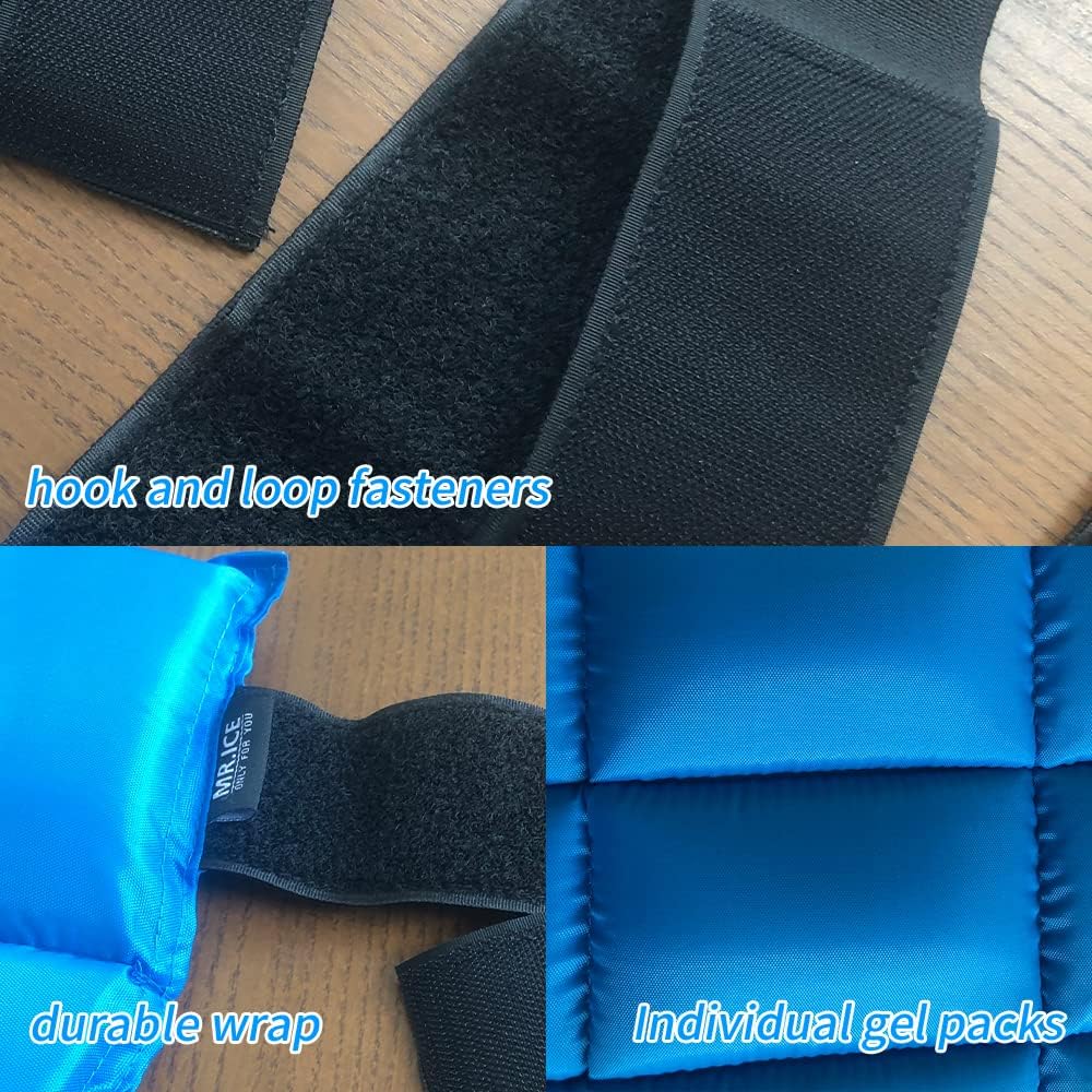 Botas de hielo para caballo, envolturas de refrigeración para lesiones de caballos, paquete frío reutilizable para patas de caballo con correas