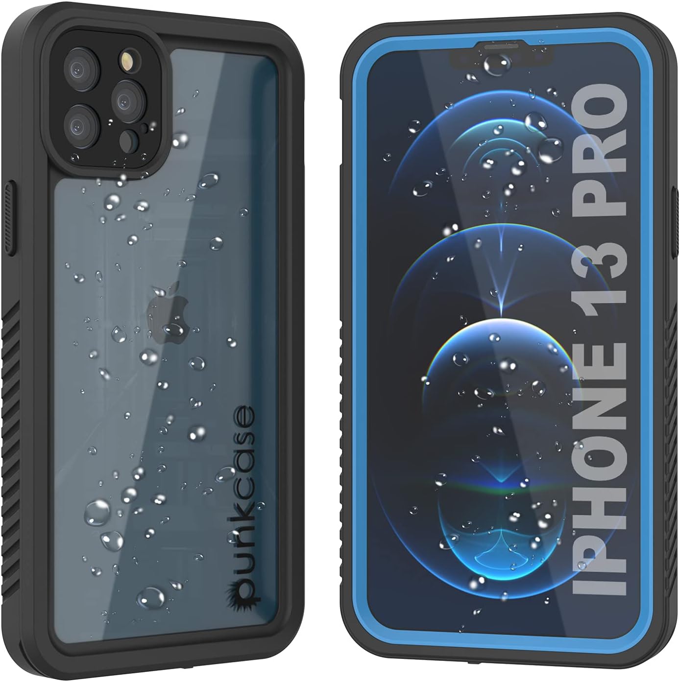 Punkcase Funda impermeable para iPhone 13 Pro Extreme Series Slim Fit Certificado IP68 a prueba de golpes a prueba de nieve con protector de
