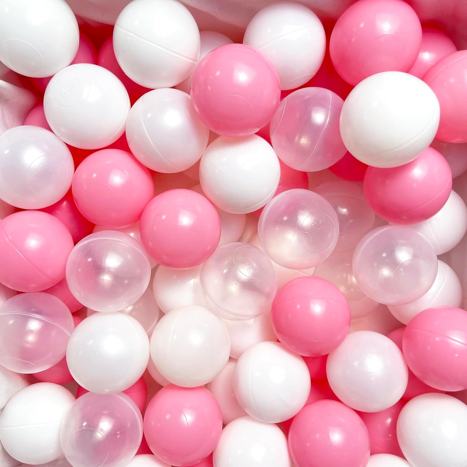 Lovgrils 170 bolas rosas para niños, bolas de plástico rosa para hogueras de bolas, bolas de colores brillantes para niños pequeños de 1 a 3 años