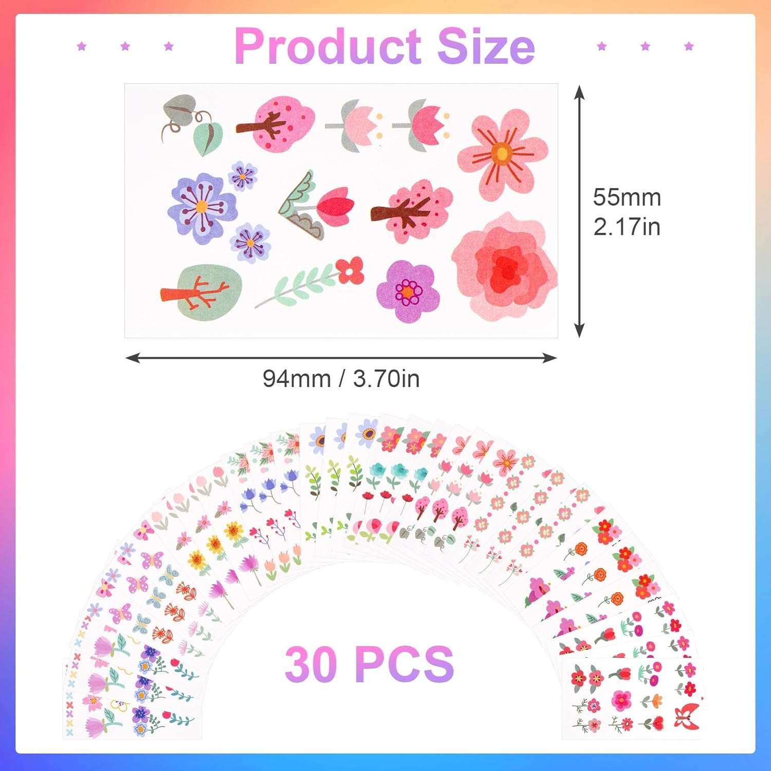 327 tatuajes temporales de flores para niñas, 109 estilos, falsos impermeables, lindos, rosas, flores, hojas, tatuajes, para adultos, cumpleaños,