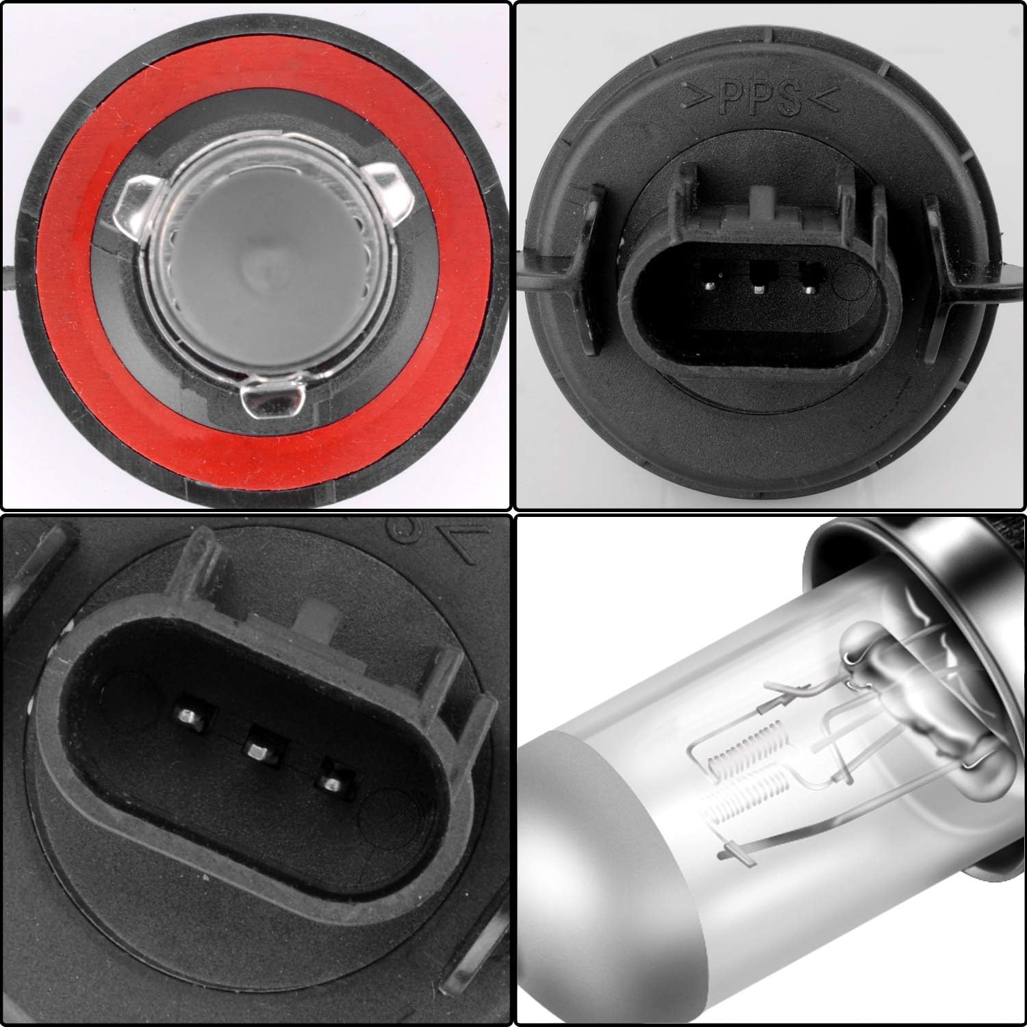 WinPower H13 9008 – Bombilla halógena para faros delanteros, luz blanca cálida súper brillante de 55 W60 W, 4300 K, luz alta y baja para automóvil,