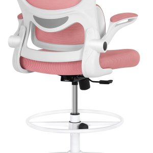 Misolant Silla de dibujo, silla de oficina alta para escritorio de pie, silla de oficina alta con altura ajustable y reposapiés, silla de dibujo de Misolant Silla de dibujo, silla de oficina alta para escritorio de pie, silla de oficina alta con altura ajustable y reposapiés, silla de dibujo de