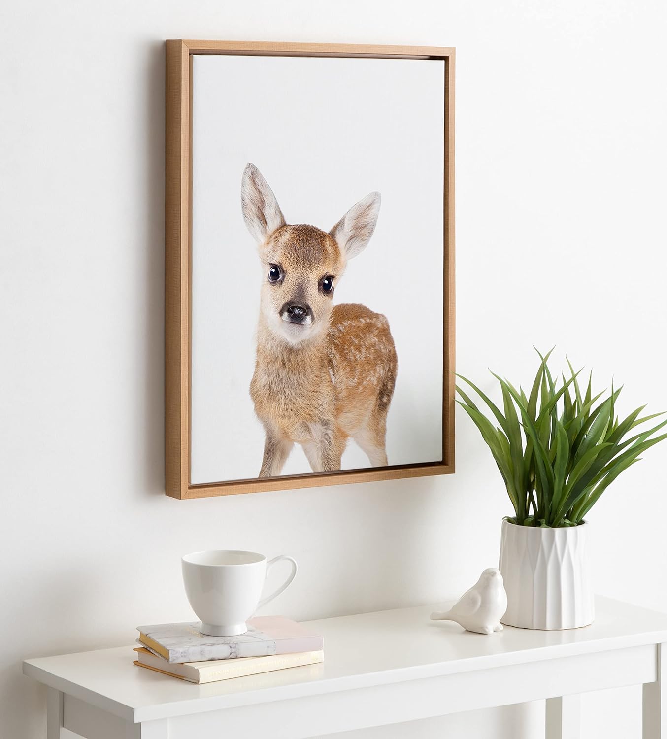 Kate and Laurel Sylvie Animal Studio – Lienzo enmarcado para pared, diseño de ciervos, por Amy Peterson Art Studio, 18 x 24 pulgadas, natural,