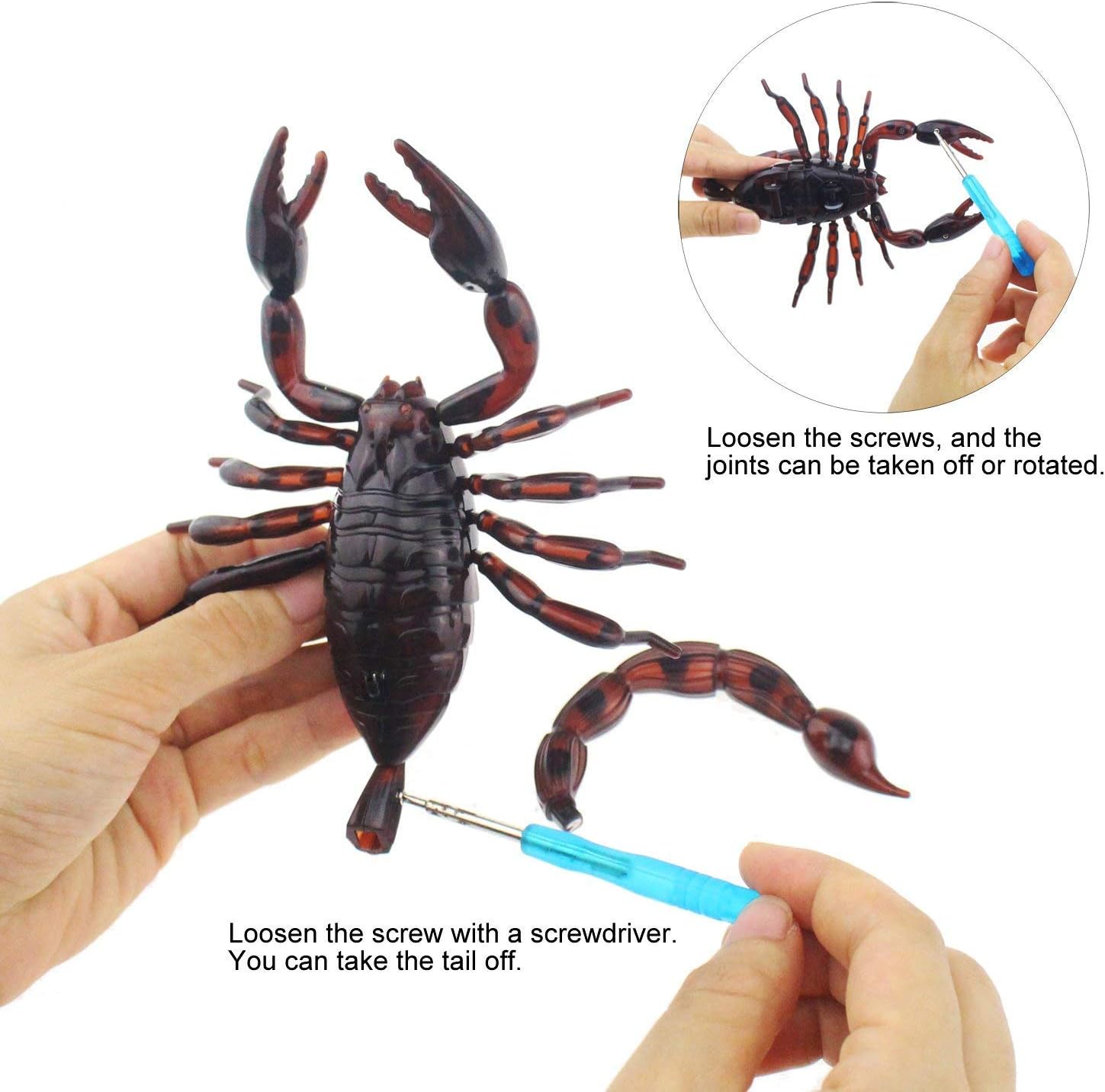 Tipmant Simulación RC Escorpión Control Remoto Vehículo Animal Vehículo Eléctrico Juguete de Miedo Halloween Niños Regalo de