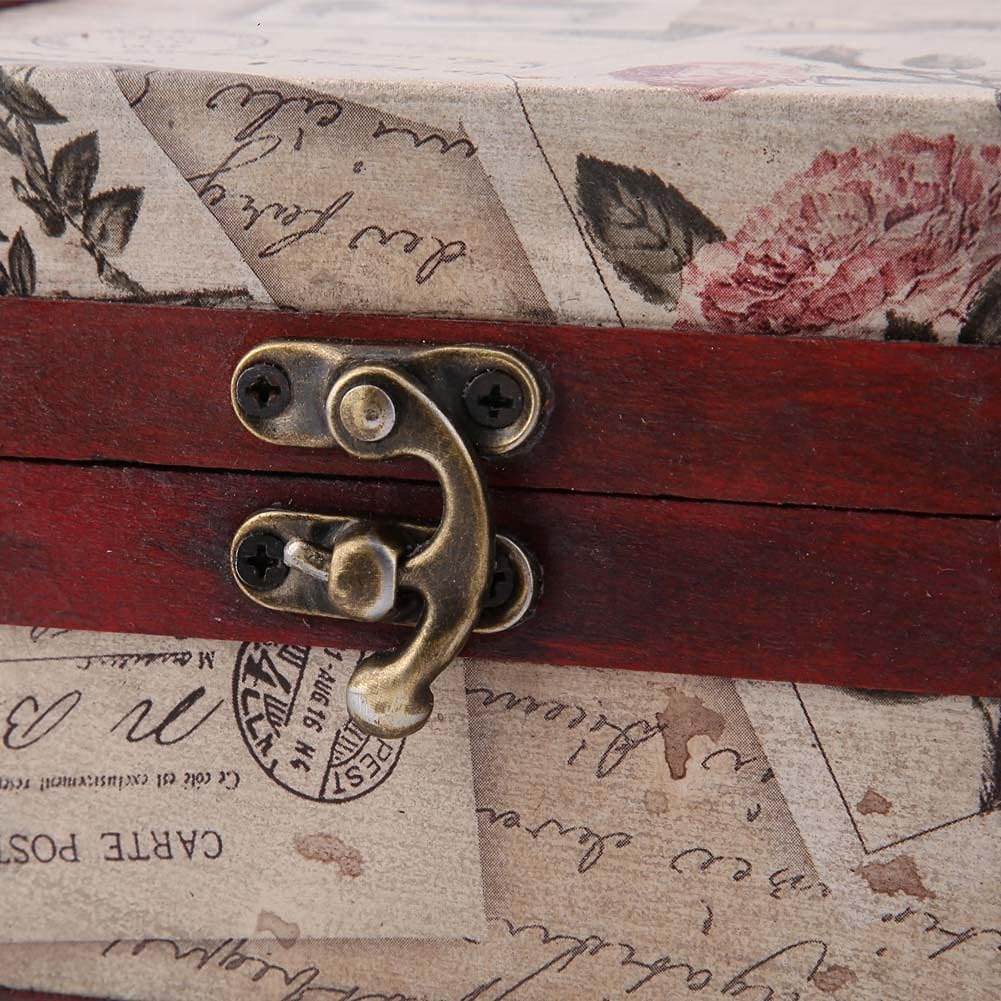 Caja de recuerdos vintage, cajas de cigarros vacías estilo antiguo, decoración exhibiciones de manualidades, almacenamiento de fotos de madera para
