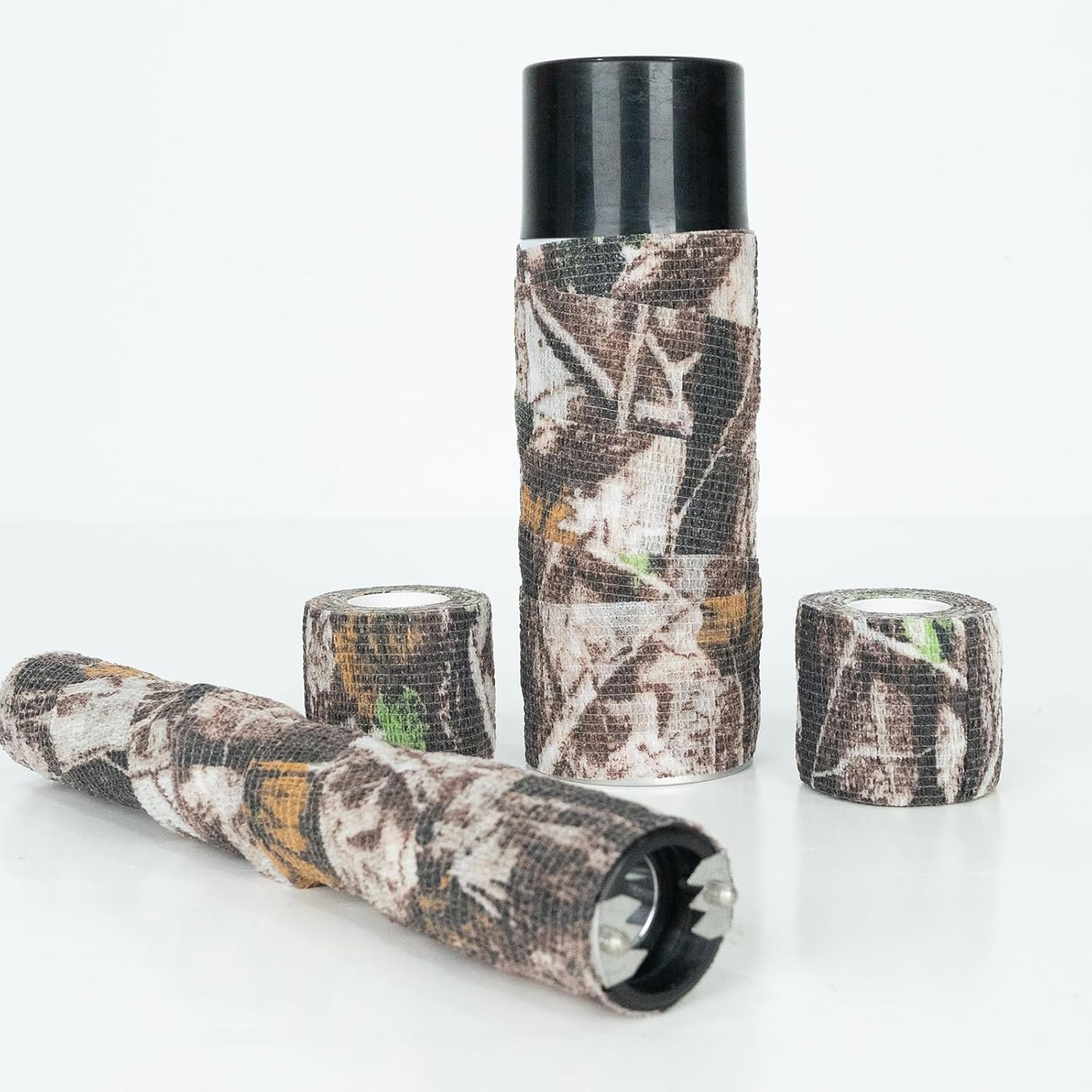 LOOGU Cinta adhesiva de camuflaje con forma de camuflaje no tejida para linterna de cámara (2.0 pulgadas x 14.76 pies)