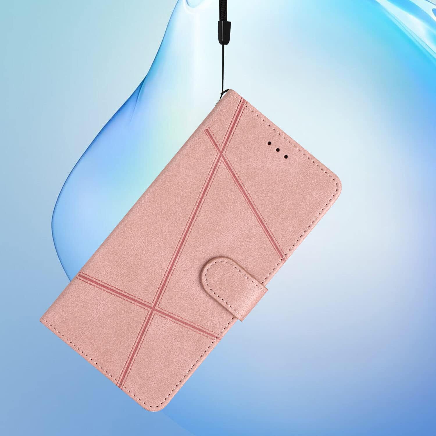 Funda con tapa para iPhone 15  Interior de TPU con soporte de visualización y ranuras para tarjetas  Funda de piel con cartera para teléfono con